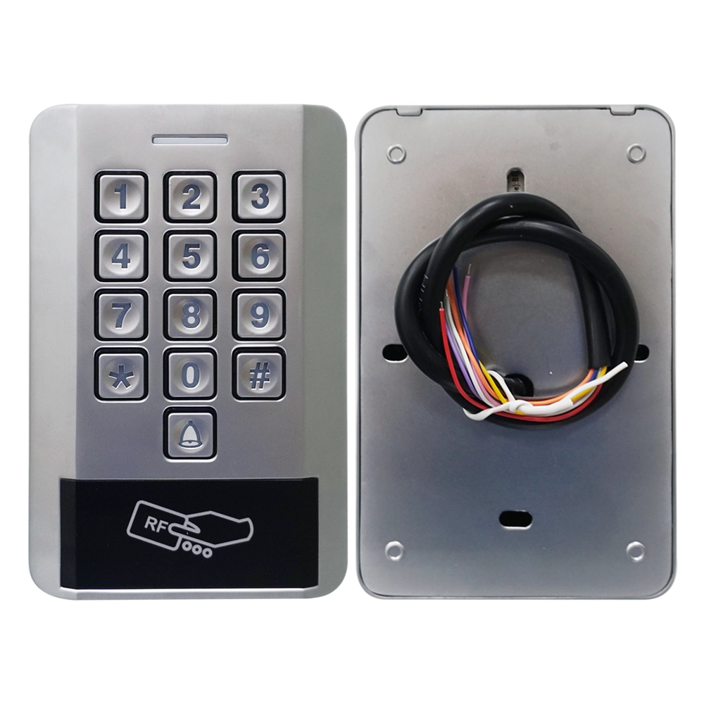 Teclado mecánico con carcasa metálica resistente al agua, teclado Em Rfid de 125khz, lector de tarjetas, teclado de Control de acceso independiente
