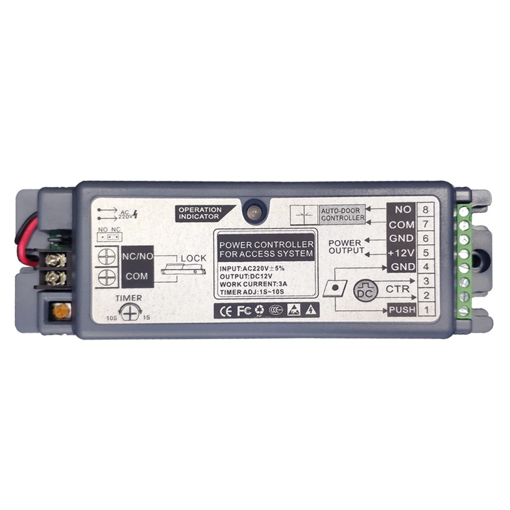 AC220V输入电源控制器EA-34A用于门禁系统,带DC 12V 3A输出