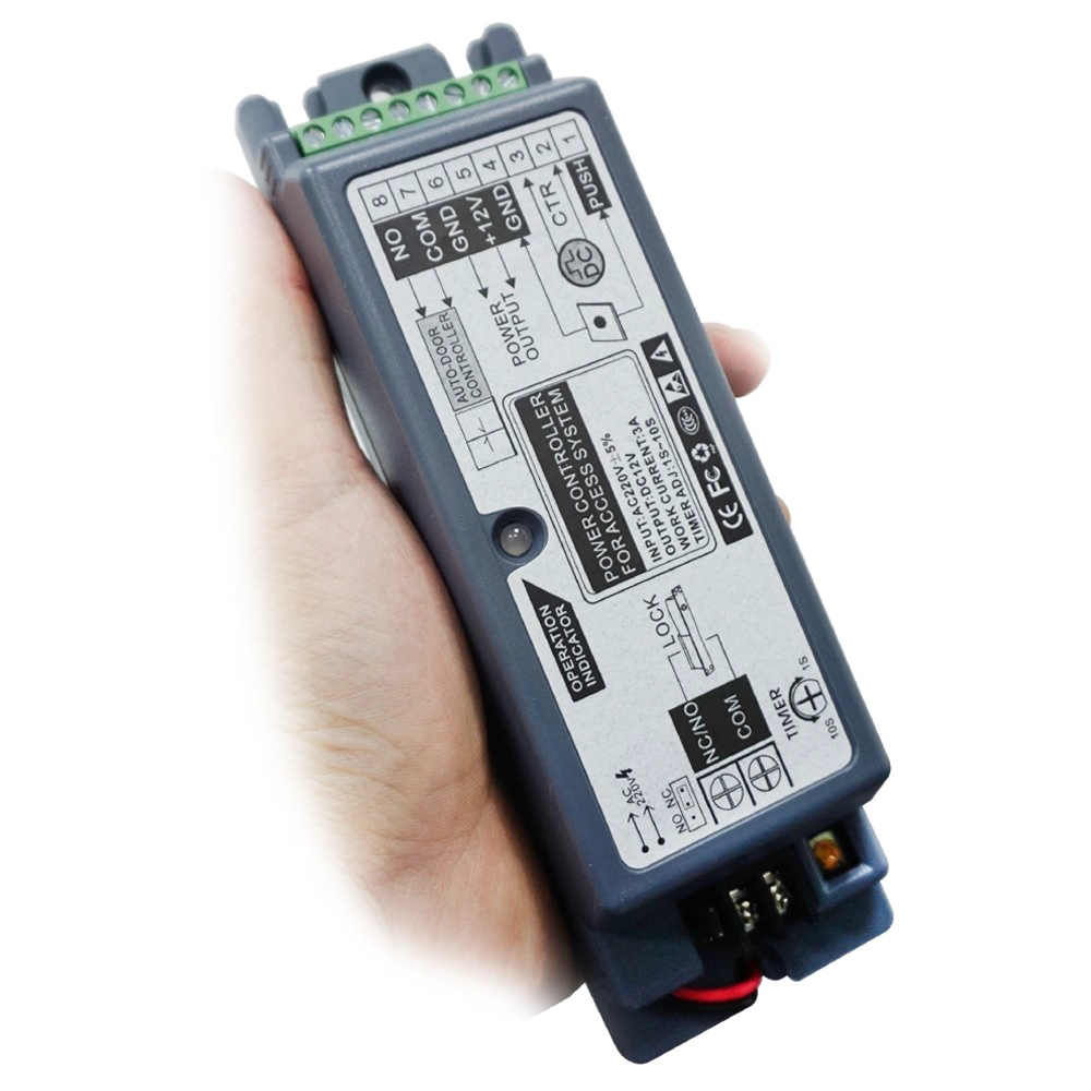 AC220V输入电源控制器EA-34A用于门禁系统,带DC 12V 3A输出