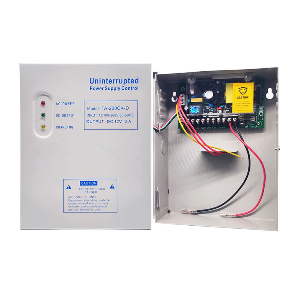 DC12V 5A الناتج AC100V 260V المدخلات باب أمان التحكم في الوصول دون انقطاع نموذج إمدادات الطاقة TA-208CK-D OEM العلامة التجارية 3 LED