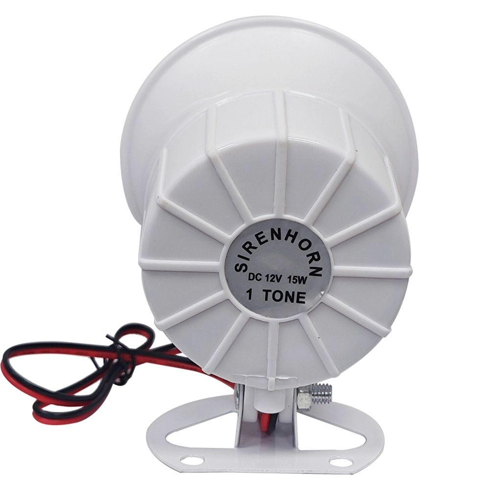 White Color Alarm Siren 12v 110db Treble Speaker Wire Loud Horn Alarm Siren Speaker Burglar Alarm System for Outdoor Security