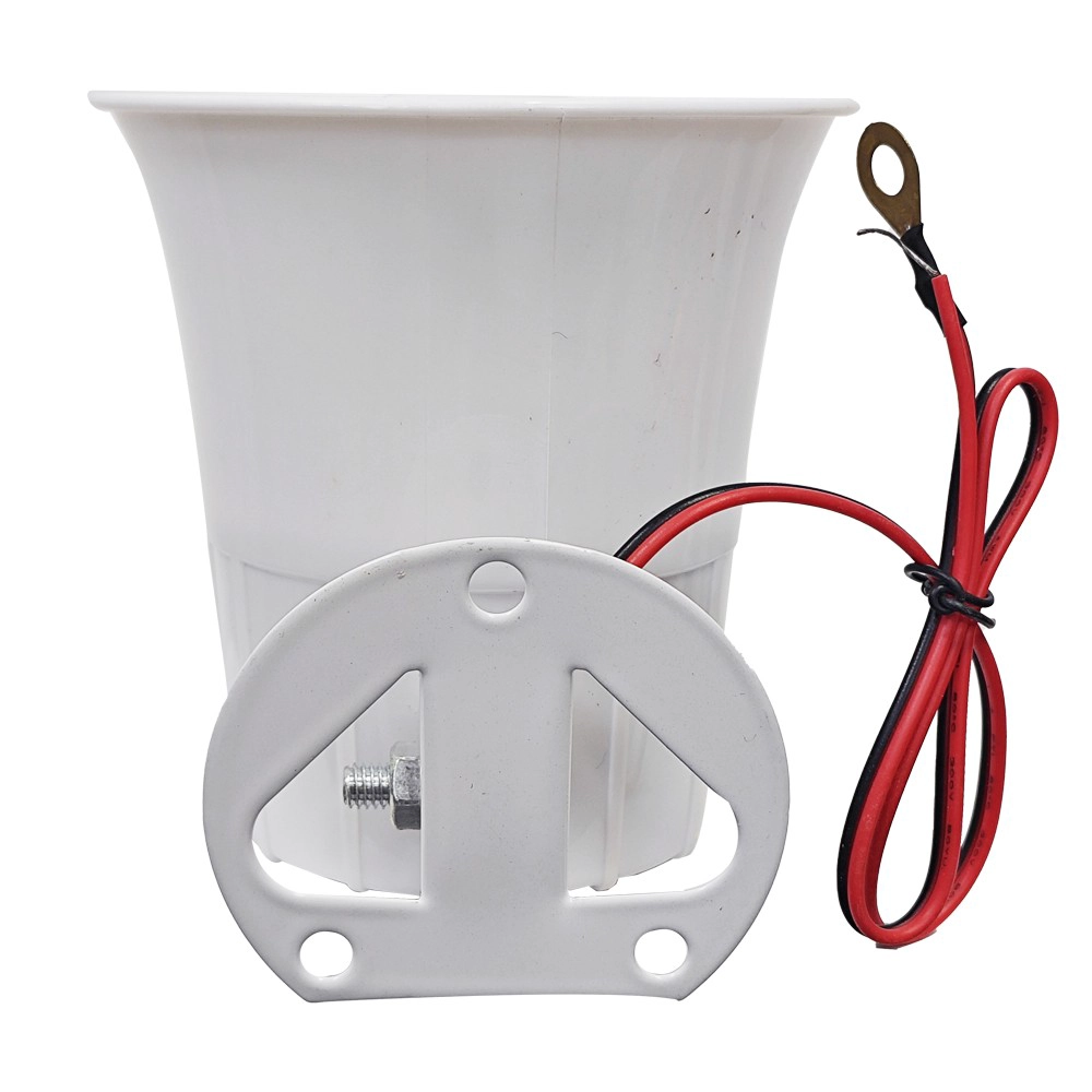 White Color Alarm Siren 12v 110db Treble Speaker Wire Loud Horn Alarm Siren Speaker Burglar Alarm System for Outdoor Security