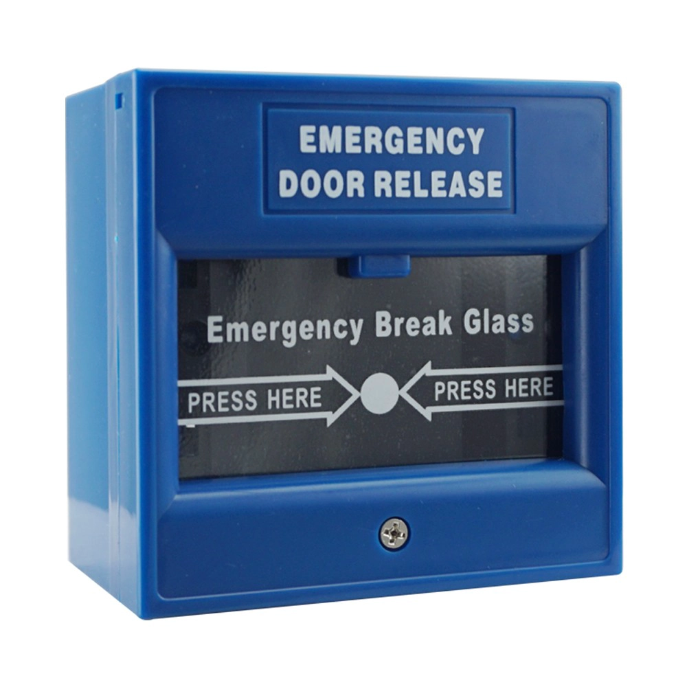 Blue color Button Switch Emergency Door Release Door Exit Button Glass Break Alarm Button For Door Access Control