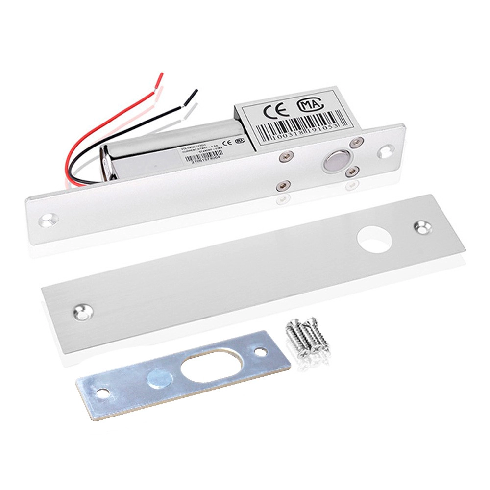 SMQT ML-311 Serrure intelligente commerciale : Boulon à mortaise électrique encastré 12 V CC pour contrôle d'accès au bureau et aux portes vitrées