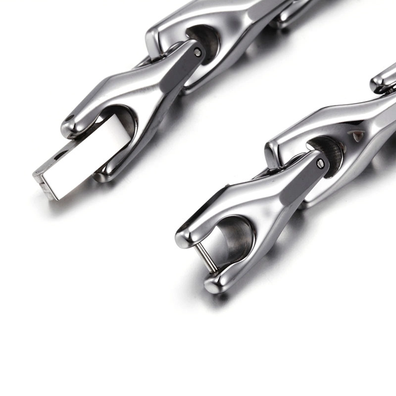 Hot selling Mens Tungsten Jewelry High Polished Tungsten Carbide Chain Bracelet China Manufacturer