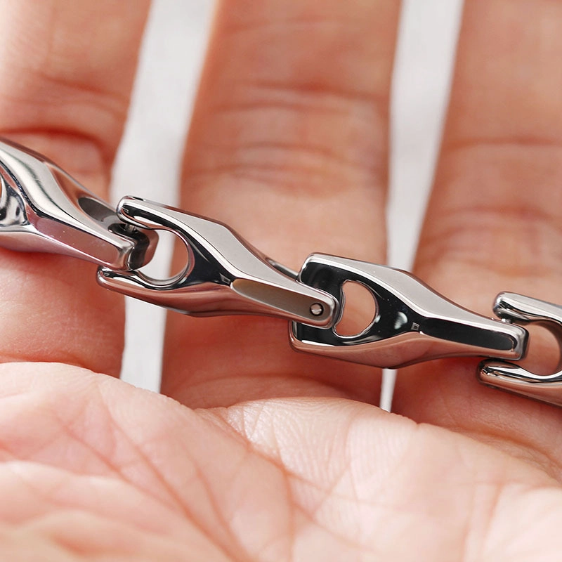 Hot selling Mens Tungsten Jewelry High Polished Tungsten Carbide Chain Bracelet China Manufacturer