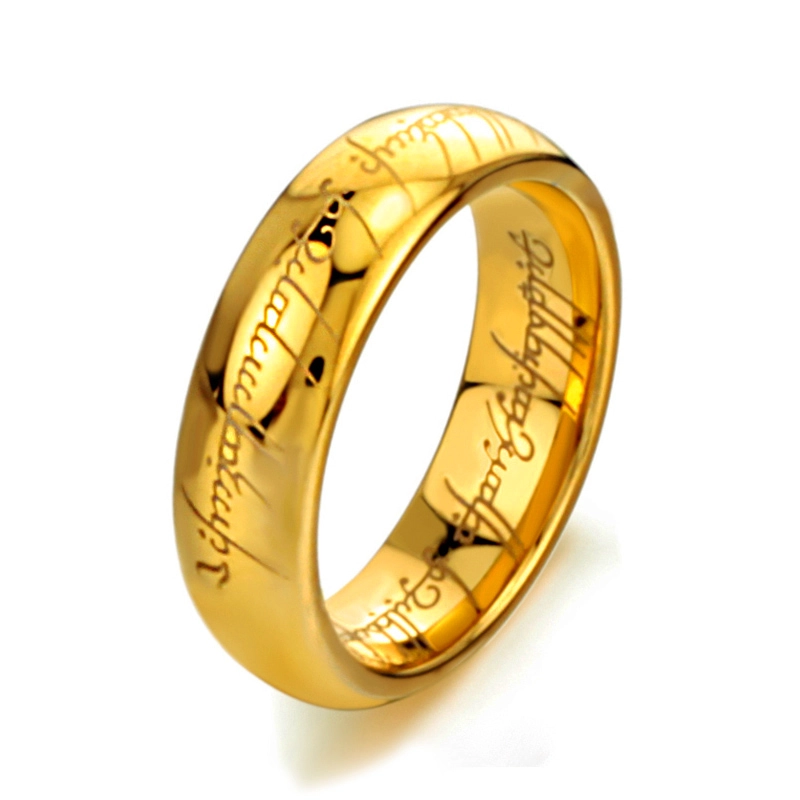 China Fabrik und Hersteller machen den Film Ring 8mm gewölbt und gold Wolframkarbidring mit kundenspezifischen gravierten Herren Modeschmuck Fingerring Wolfram-Bands