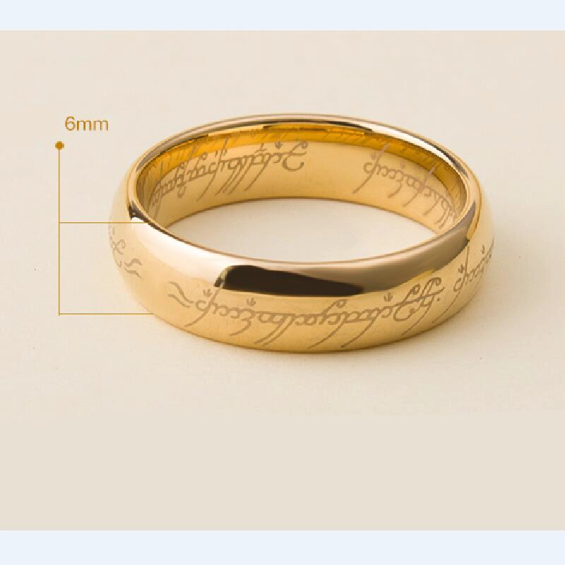China Fabrik und Hersteller machen den Film Ring 8mm gewölbt und gold Wolframkarbidring mit kundenspezifischen gravierten Herren Modeschmuck Fingerring Wolfram-Bands
