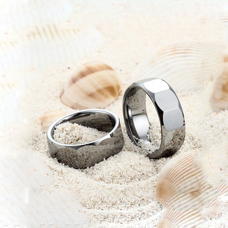 Newest Design 8mm Facet and High Polished Tungsten Carbide Ring Men's Wedding Bands China Manufacturer - COPY - qcggmd