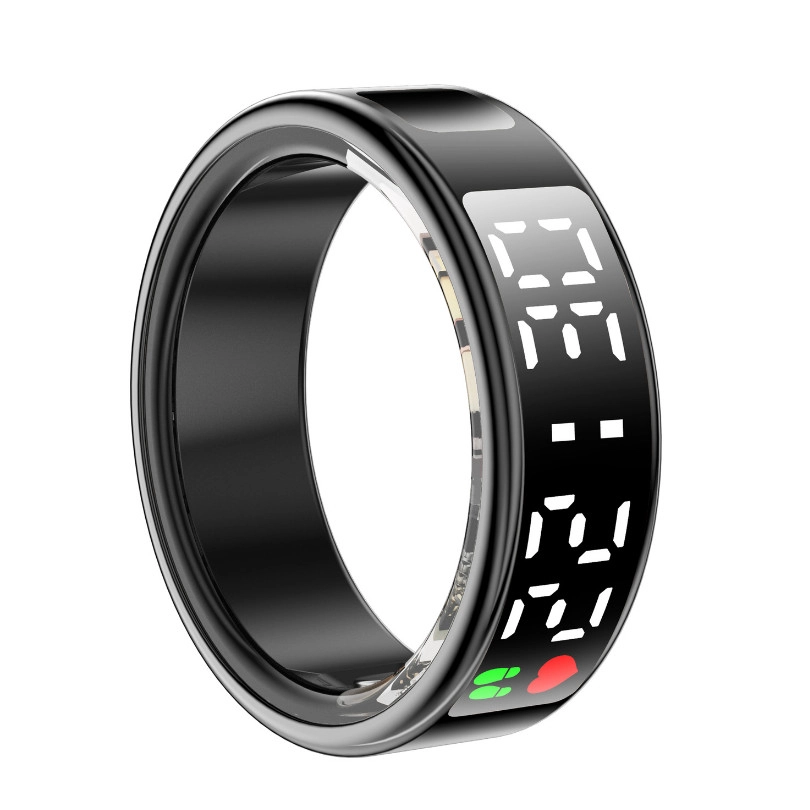 Hot Sale Stainless Steel Smart Ring SR08 Display Smart Ring Heart Rate Sleep Health Monitoring China Manufacturer