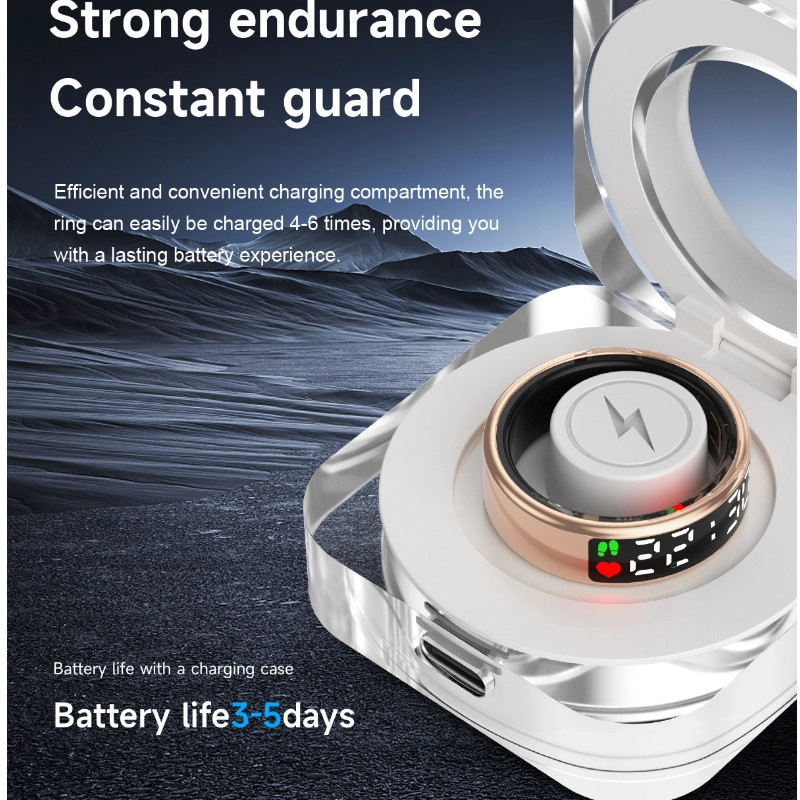 Hot Sale Stainless Steel Smart Ring SR08 Display Smart Ring Heart Rate Sleep Health Monitoring China Manufacturer