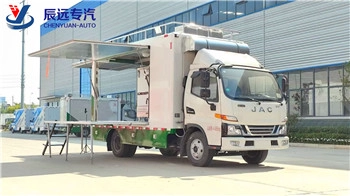 JAC 4x2 mobile kitchen food trucks by diesel fast food vehicle supplier