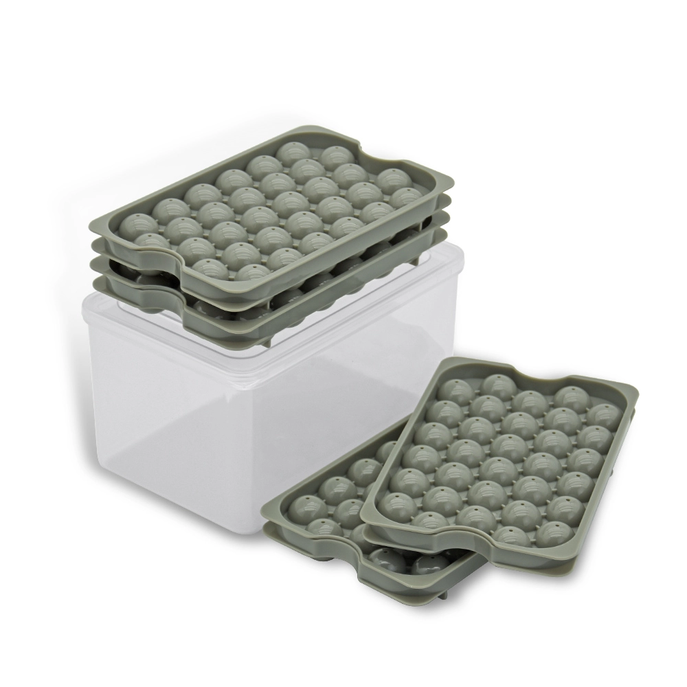Benhaida Mini machine à glaçons populaire avec récipient à glace, facile à libérer, petit moule à boules de glace en plastique à 128 cavités