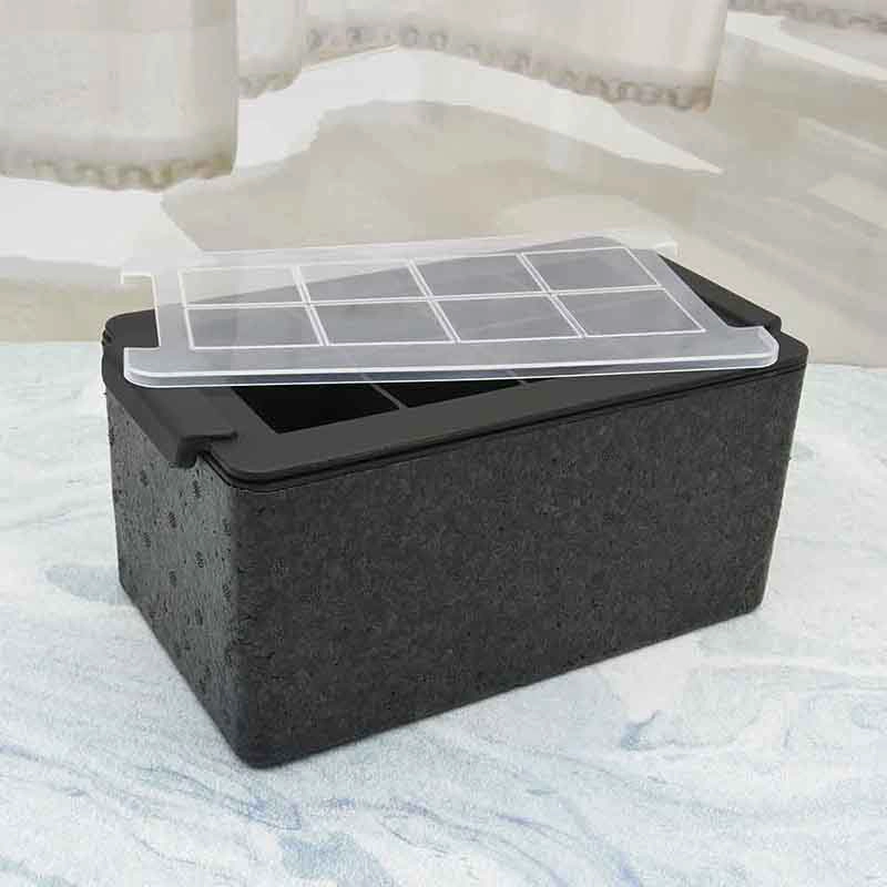 Benhaida Amazon Hot Slow Melting Bar Ice Cube Mold Professional No Bubbles Silicone 8 Cavity Crystal Clear Ice Cube Mold
