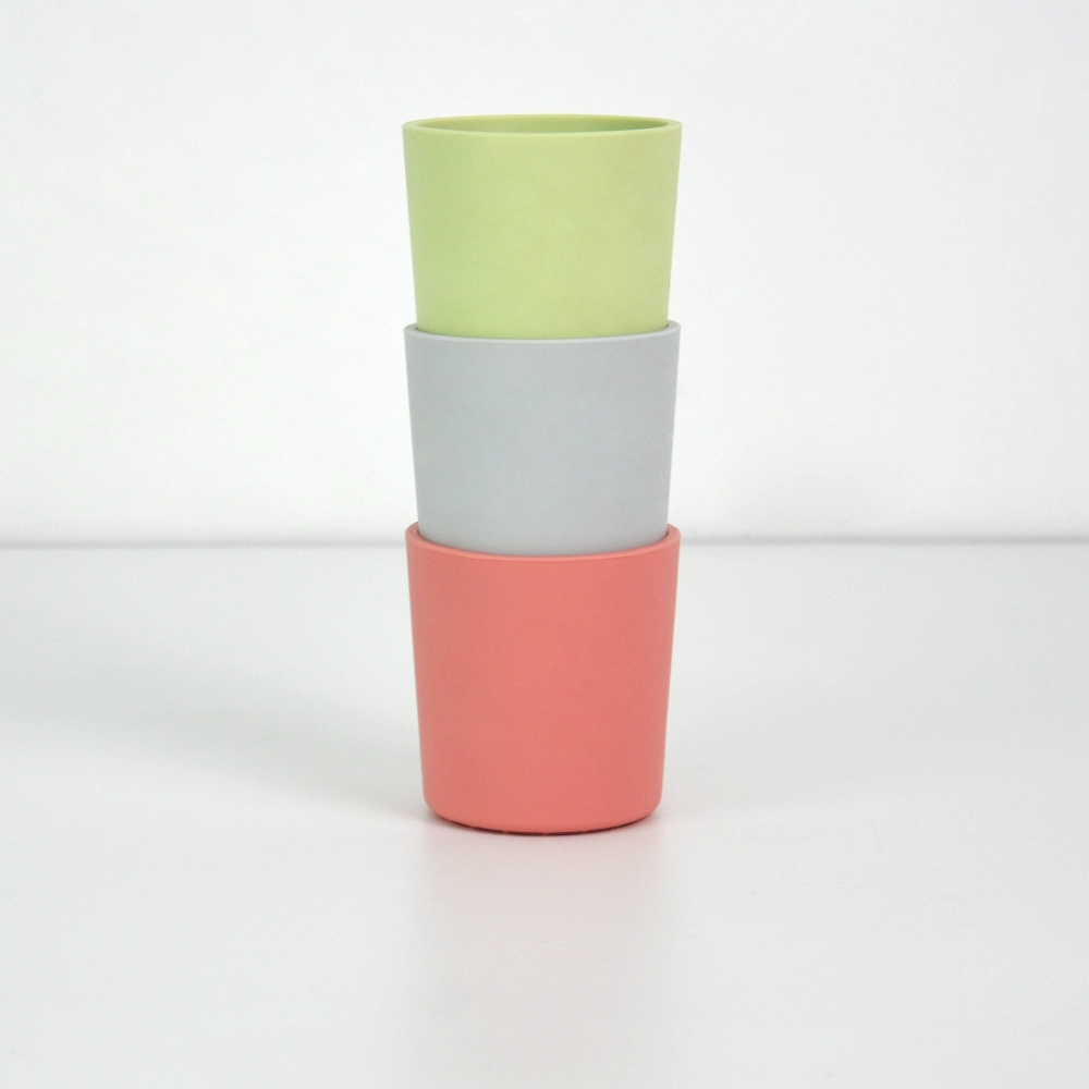 BHD BPA Free Unbreakable Infant Learning Drinking Cup Nonslip Easy to Grip Led Weaning Silicone Tiny Baby Cup
