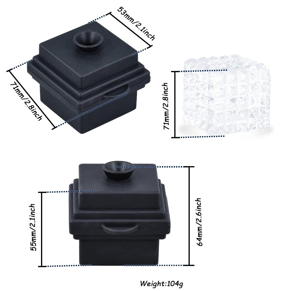 Benhaida Factory Premium Slow Melting Giant Ice Cube Mold with Funnel for Whiskey Silicone Single Prism Ice Cube Maker