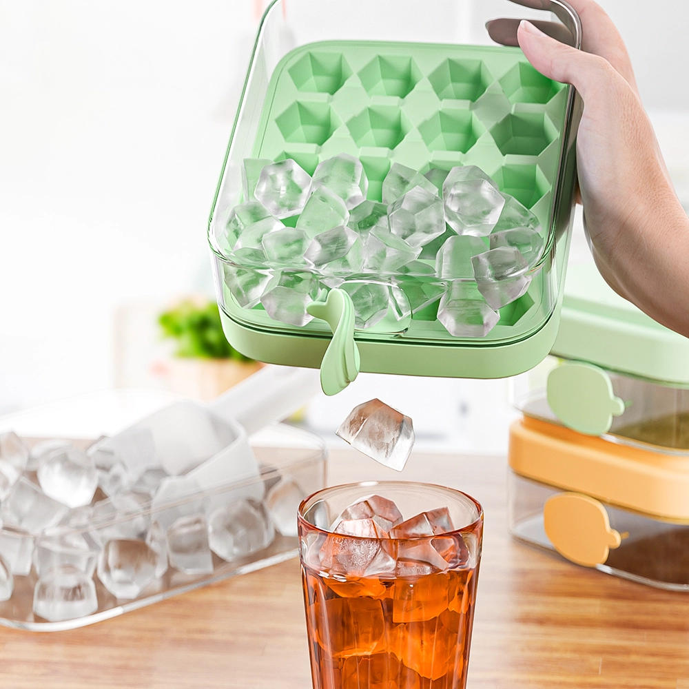 BHD NEW 20 Cavity Honeycomb Ice Cube Mold Easy Press For Chilling Whskey Push Release Plastic Ice Cube Container