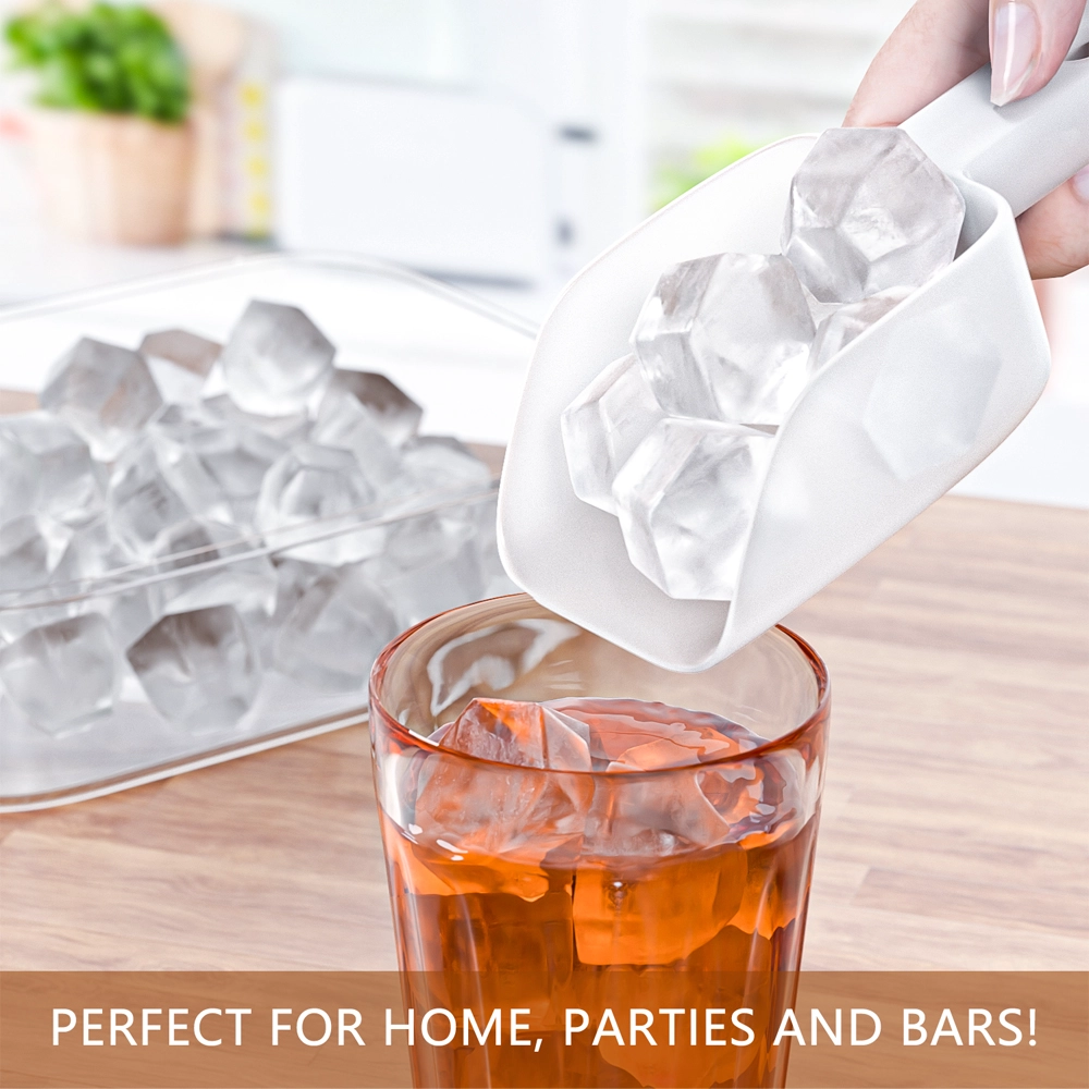 BHD NEW 20 Cavity Honeycomb Ice Cube Mold Easy Press For Chilling Whskey Push Release Plastic Ice Cube Container