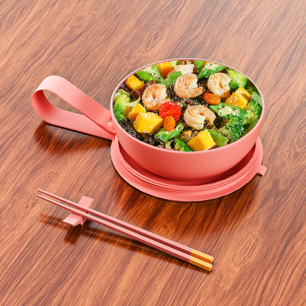 Benhaida Mikrowave Safe Bento Lunchbox 1.2L Tragbares großes wiederverwendbares, leckeres PP -Kunststoff -Salatschale mit Deckel