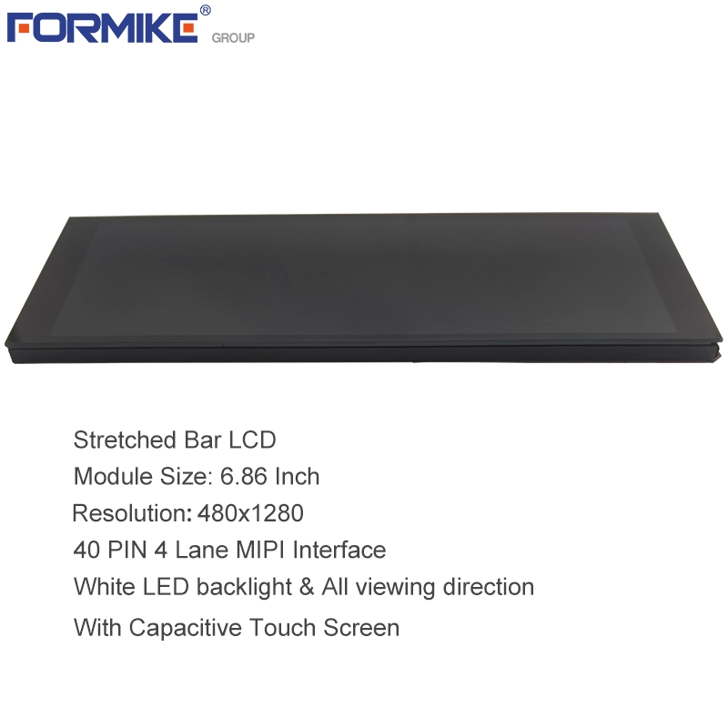 Stretched Bar LCD Display 6.86 Inch 480x1280 Stretch Bar Type LCD Touch Screen Panel (KWH0686ST01-C01)