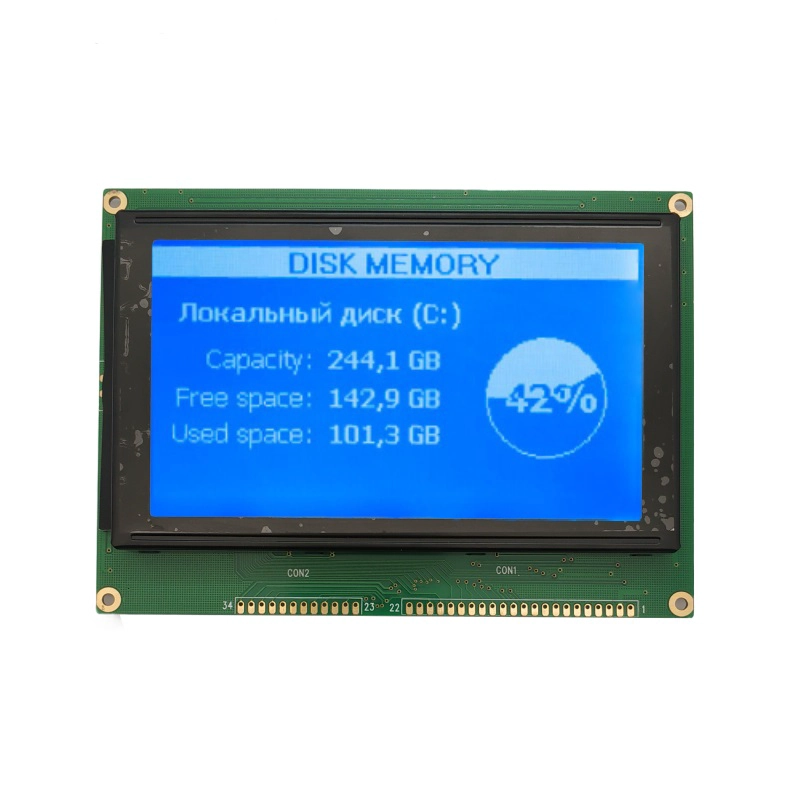 Čína 240*128 LCD displej 240x128 DOT 5,1 palce LCD Výrobce 240*128 Grafický LCD modul (WG2412B0) výrobce