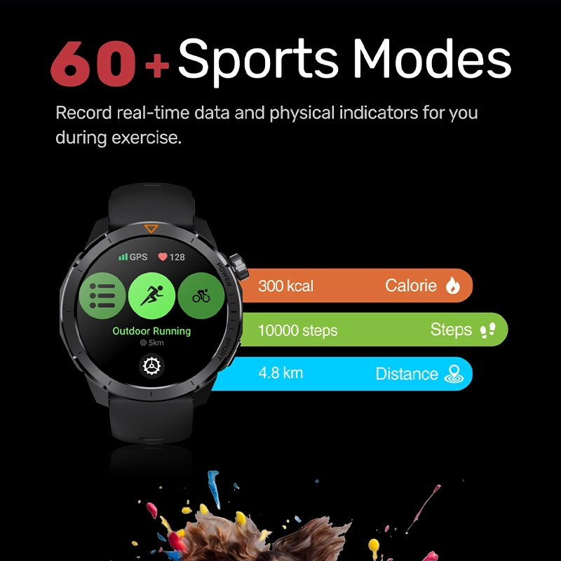Relógio GPS Smart Watch Pantalla AMOLED Smartwatch GPS Tracker para deportes al aire libre (MG04)