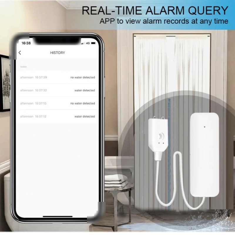 Sensor inteligente de fugas de agua Sensores de fugas de agua Zigbee Sensor de alarma de agua