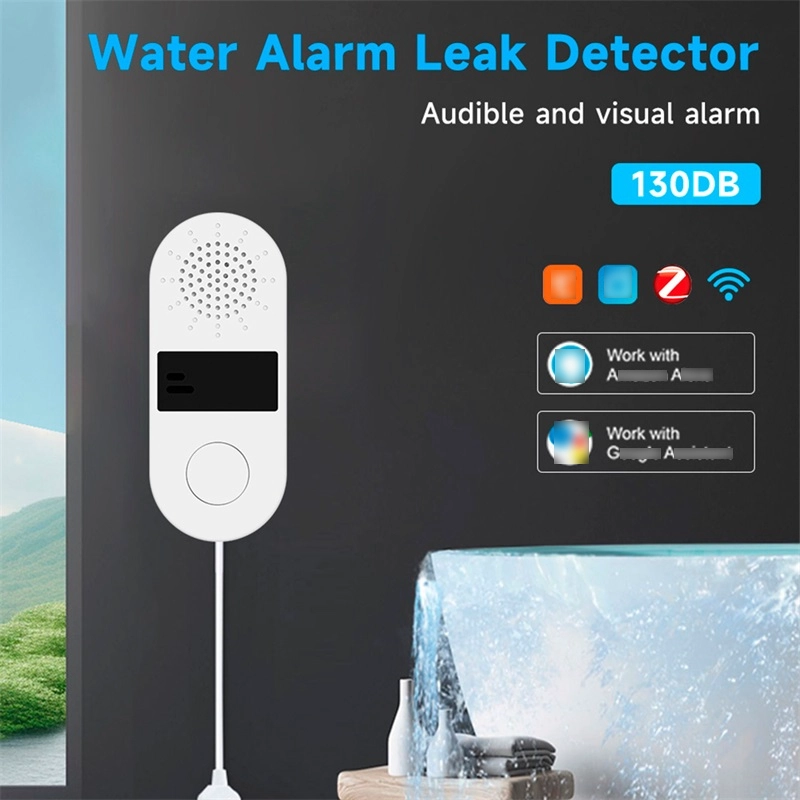 Sensore rilevatore di perdite d'acqua Wifi Sensore di perdite d'acqua Tuya Zigbee Sensore di acqua con allarme sonoro e luminoso