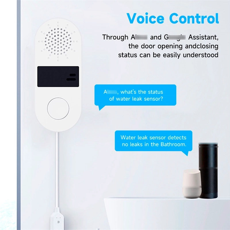 Sensore rilevatore di perdite d'acqua Wifi Sensore di perdite d'acqua Tuya Zigbee Sensore di acqua con allarme sonoro e luminoso