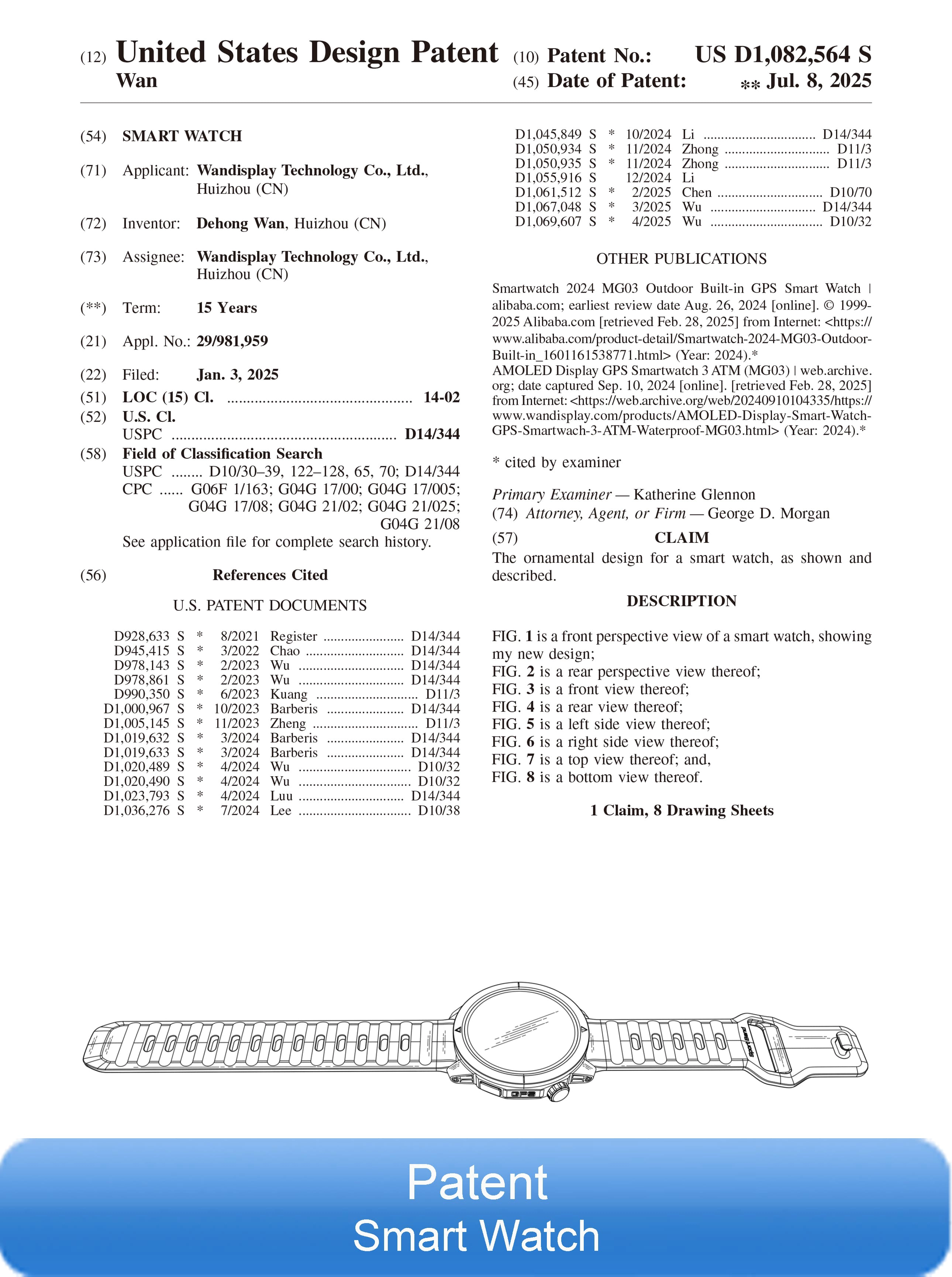 Patent Of Smart Watch