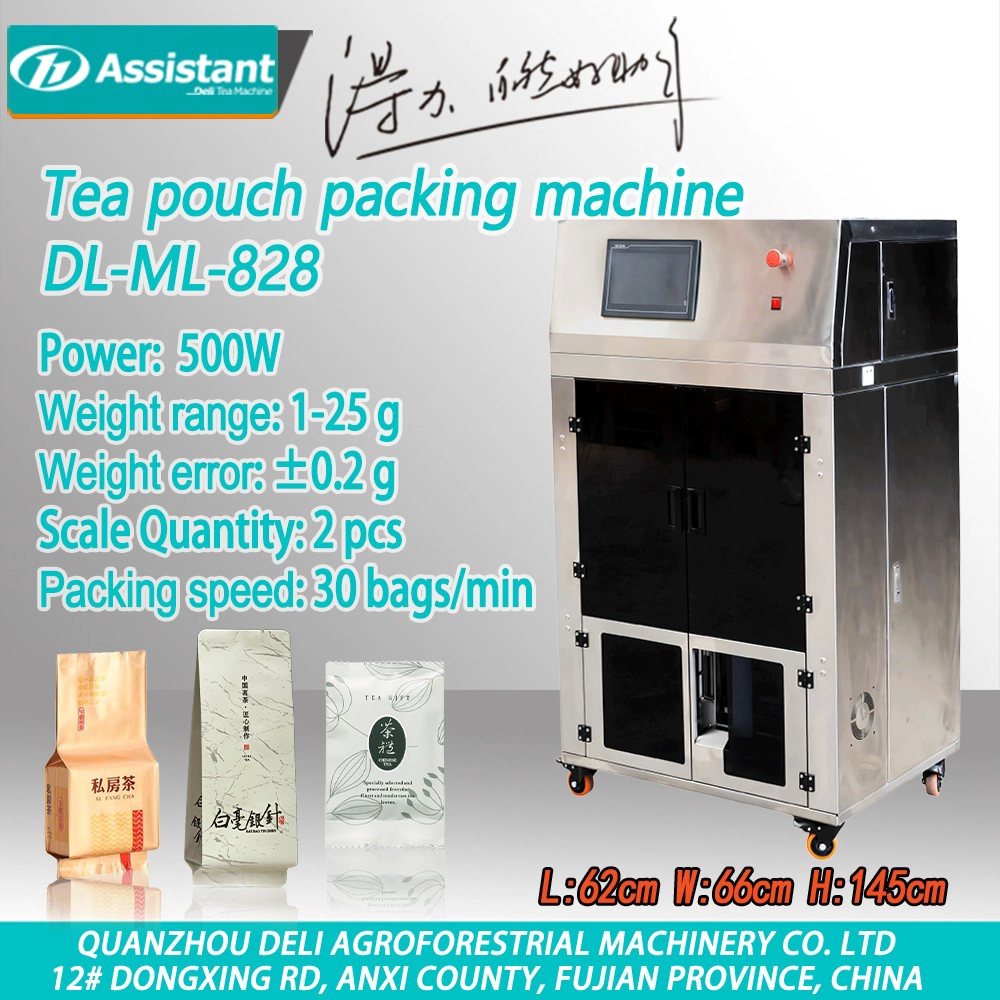 Mesin Pengisian Pembungkusan Teh Pouch Double Chamber Automatik Sepenuhnya DL-ML-828