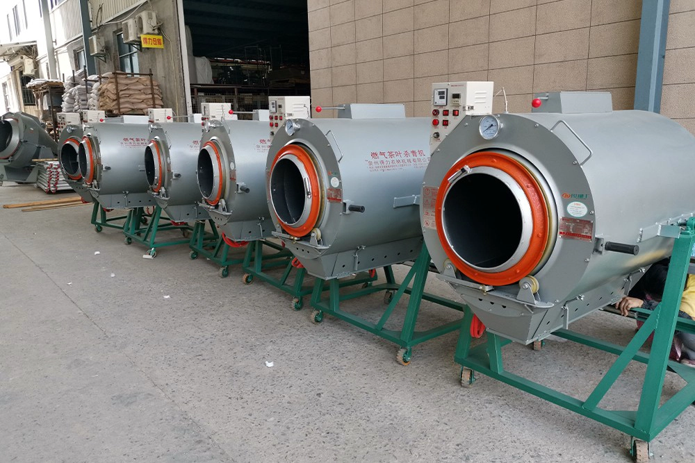 tea fixing machine gas heating