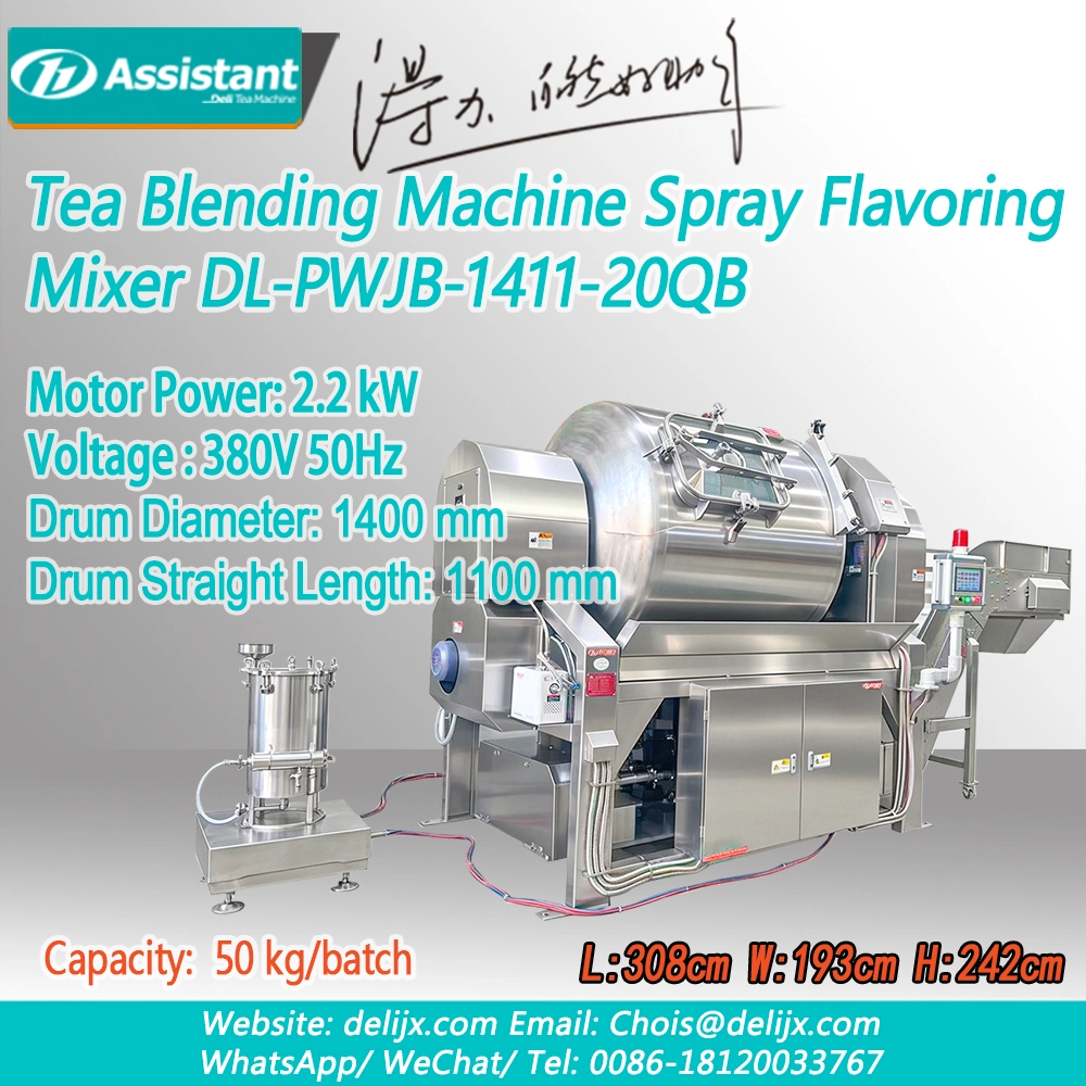 porcelana Máquina mezcladora de té con pulverización de aromas DL-PWJB-1411-20QB fabricante