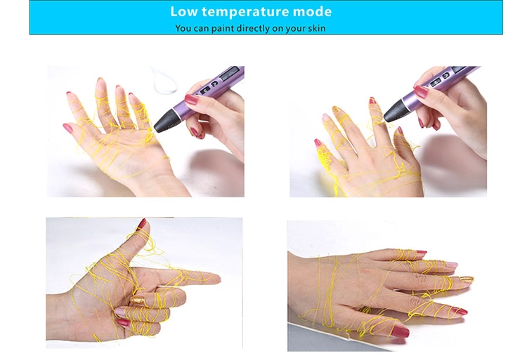 Best 6th generation normal temperature 3d printing pen set with PLA filament refills