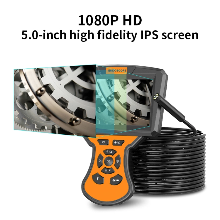 نموذج جديد محمول عدسة واحدة الأنابيب Borescope 5 بوصة Hd Lcd يده فيديو التفتيش الصناعي كاميرا المنظار