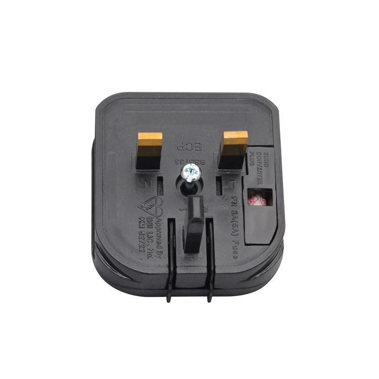 European Electrical Appliances to UK Plug Converter Clamshell Conversion Plug European Round Plug to UK 13A Plug SE-ECP