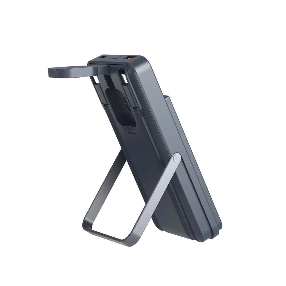 10000 mAh magnetische faltbare kabellose Ladegerät-Powerbank mit integrierten PD-Schnellladekabeln und digitaler LED-Leistungsanzeige (MH-P75)