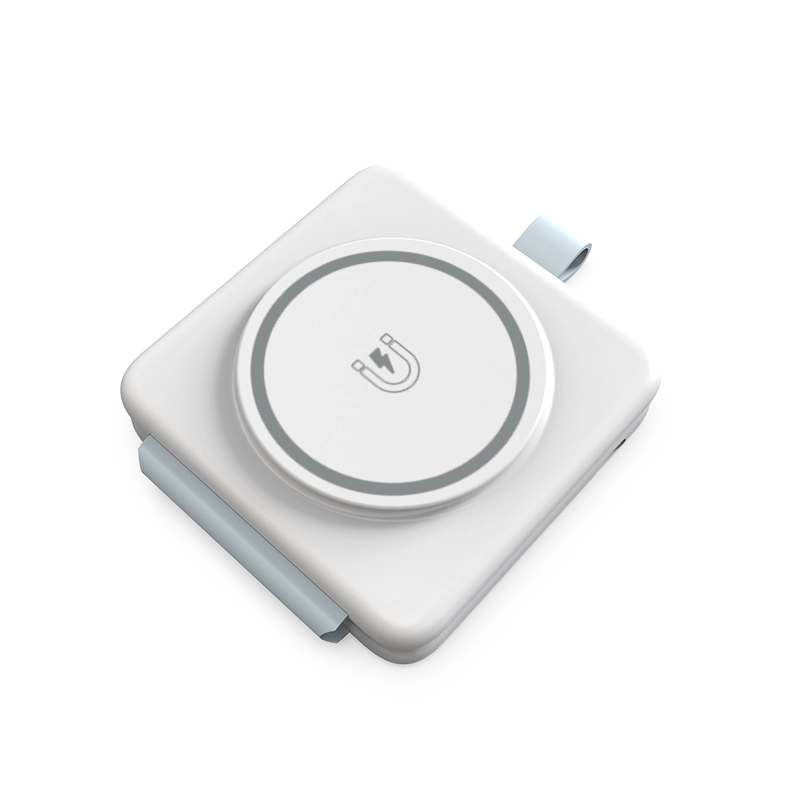 低价紧凑型可折叠 15W 磁性无线充电器,带 Apple Watch 床头柜模式和 LED 充电指示灯夜灯 (MH-Q590)