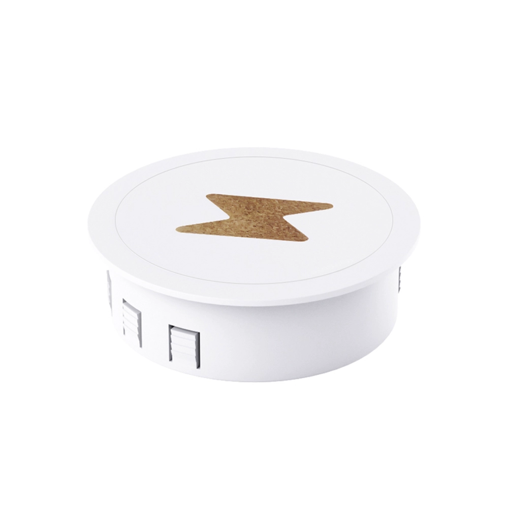 Innovative Embedded Furniture Wireless Charger with Pop-Up Retractable Design and Dual USB Charging Ports for Office Desk Use (MH-D27)