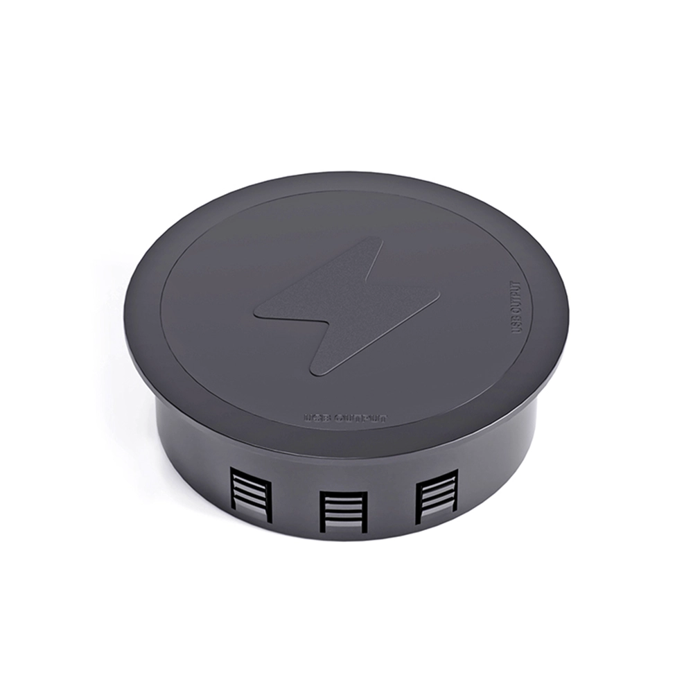Innovative Embedded Furniture Wireless Charger with Pop-Up Retractable Design and Dual USB Charging Ports for Office Desk Use (MH-D27)