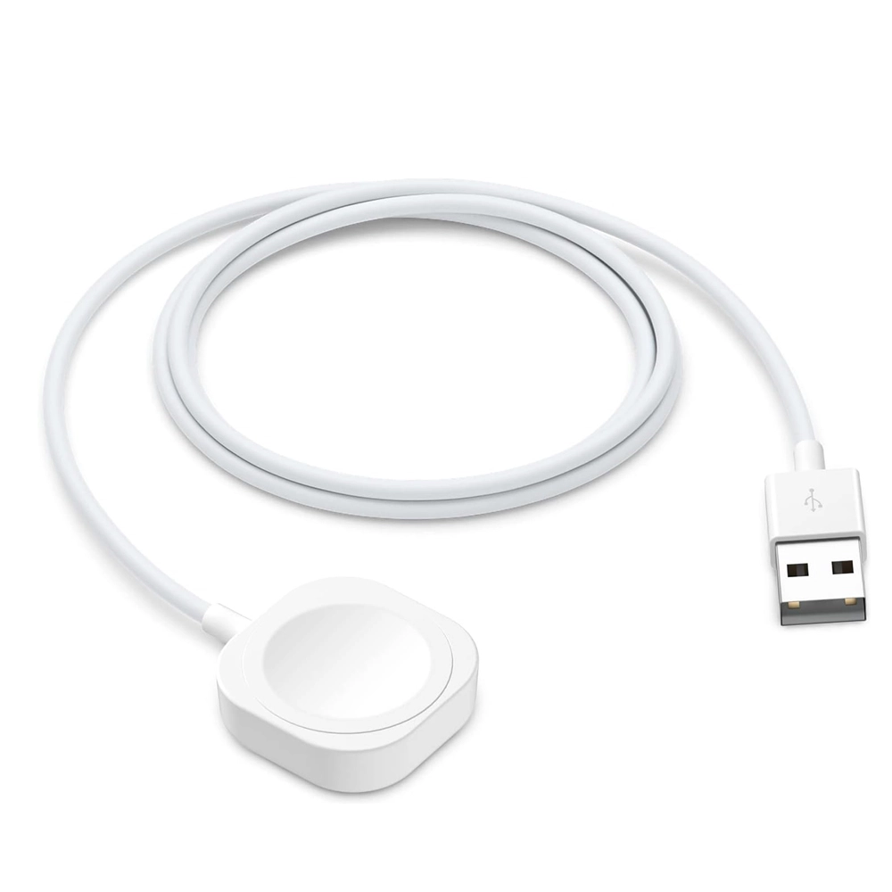 Chargeur de montre magnétique sans fil à prix d'usine avec câble USB pour toutes les iWatch, fixation automatique pour un chargement transparent (MH-D30C)