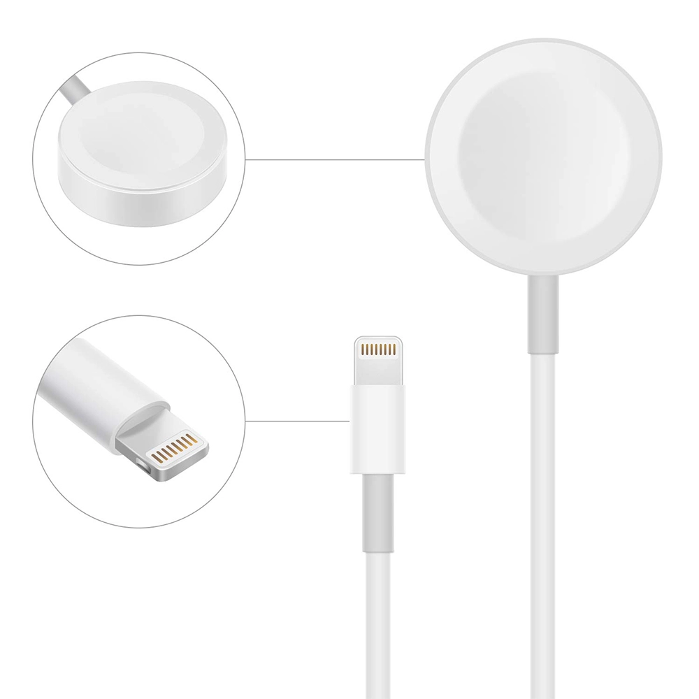 Neues tragbares magnetisches 2-in-1-Ladegerät für kabellose Uhren mit zusätzlichem USB-Ausgang und kabelgebundenem Ladekabel für alle iPhones und Apple Watch (MH-D31A)