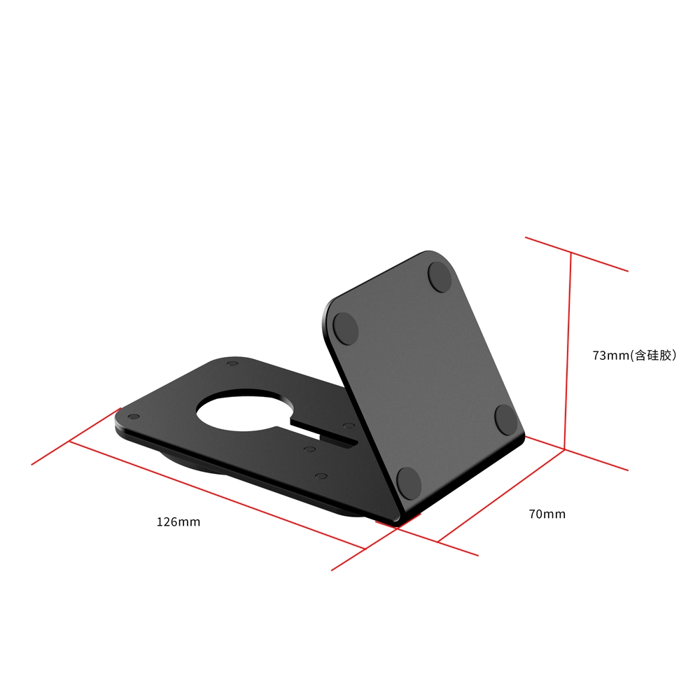 Aluminiumlegierungsbasis Qi2 15W schnelles magnetisches kabelloses Ladegerät mit anpassbarem integriertem USB-C-Eingangsladekabel (MH-D51)