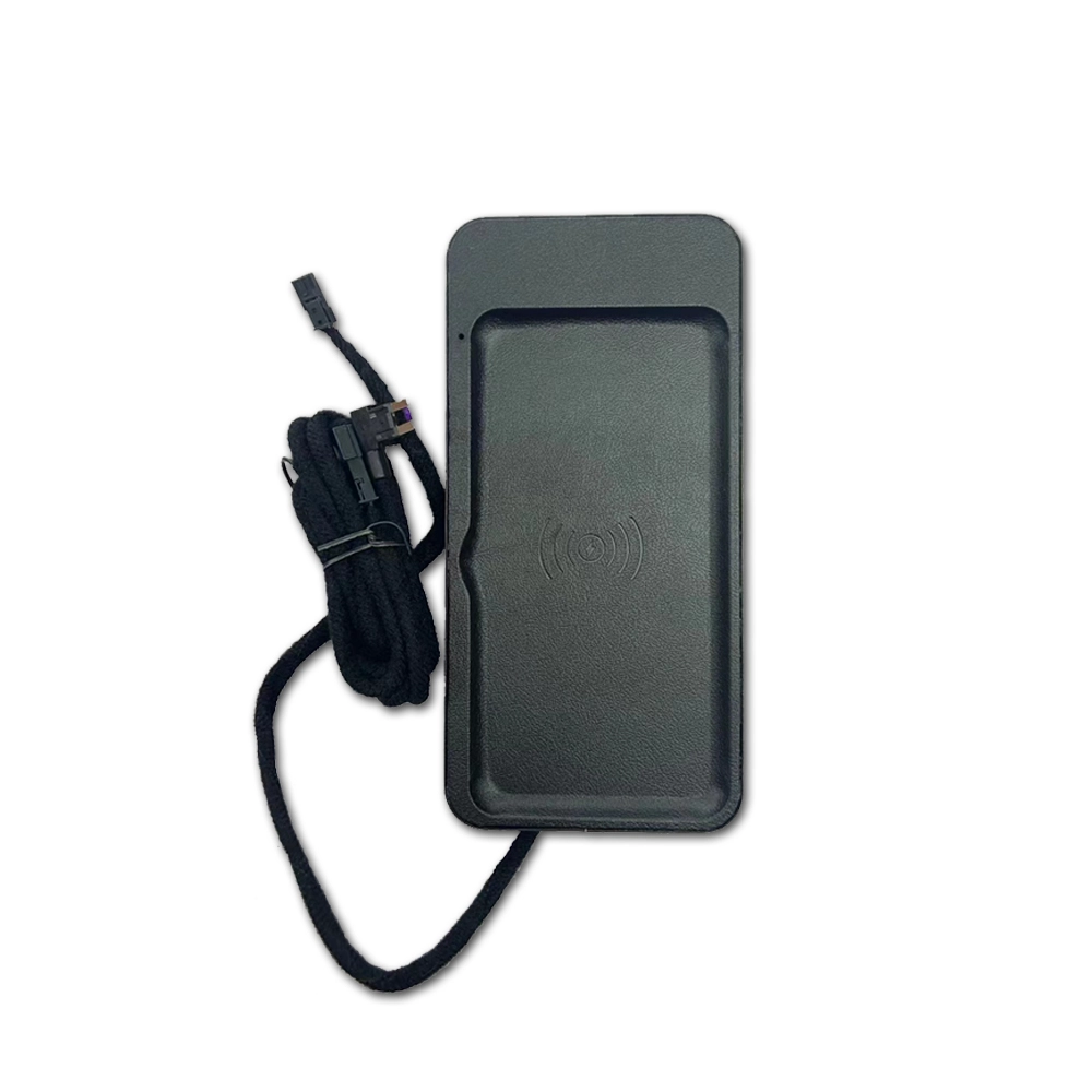 Tapis de chargement sans fil rapide en matériau PU personnalisable, pour bus ou autres véhicules, prend en charge la charge d'entrée DC12-24V (MH-D88)