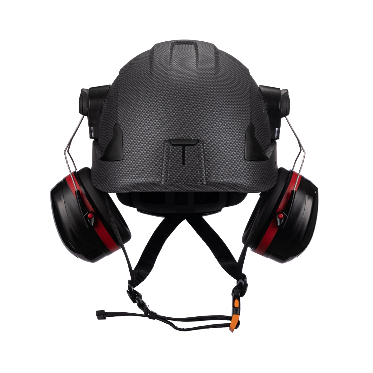 High quality industrial safety PPE ANSI Type II Carbon fiber shell Hard Hat With Earmuff