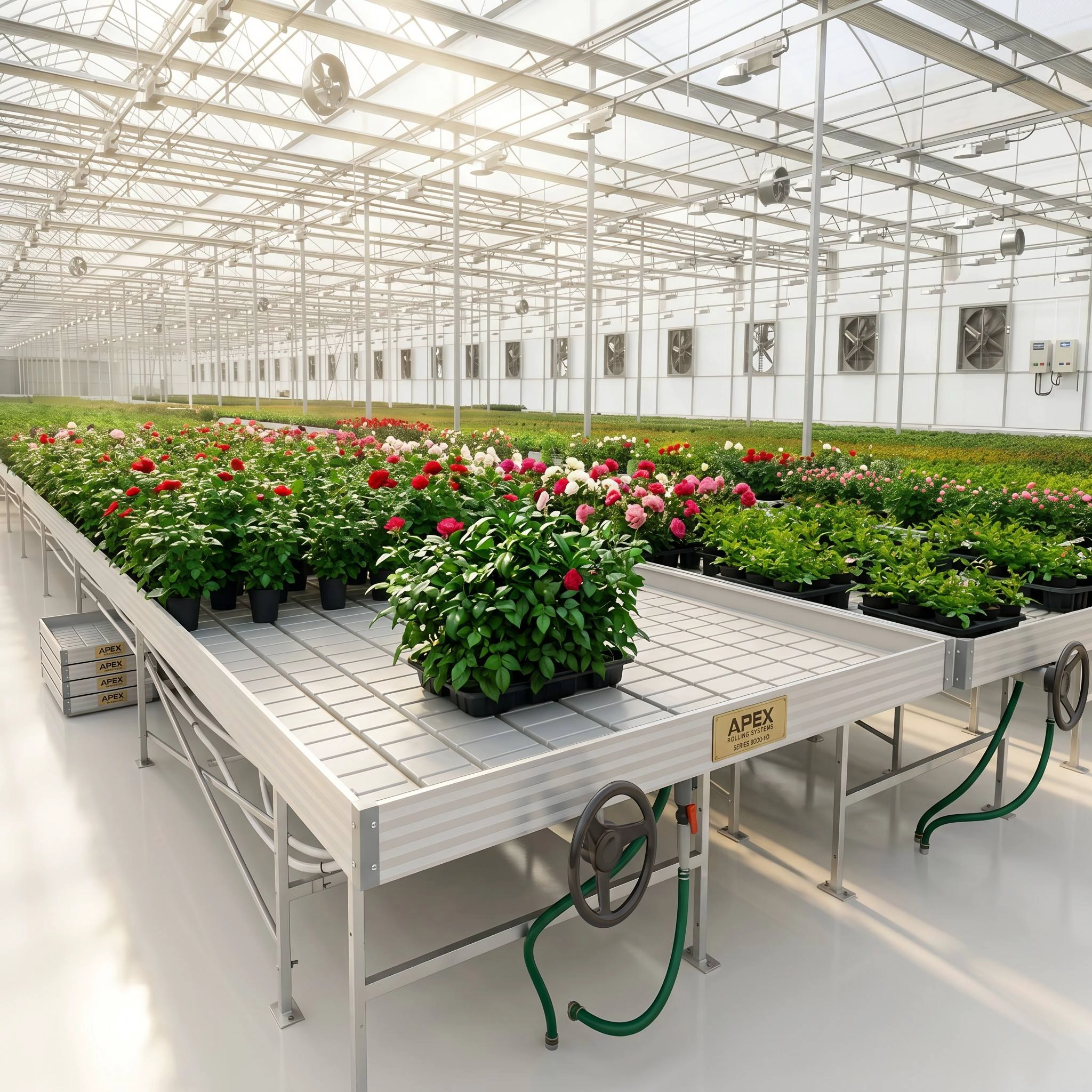 Maximizing Greenhouse Efficiency: The Superior Advantages of Rolling Ebb and Flow Benches