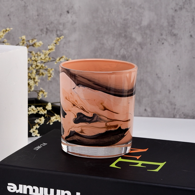 wholesale handmade painting empty glass candle vessel for home decor wholesale handmade painting empty glass candle vessel for home decor