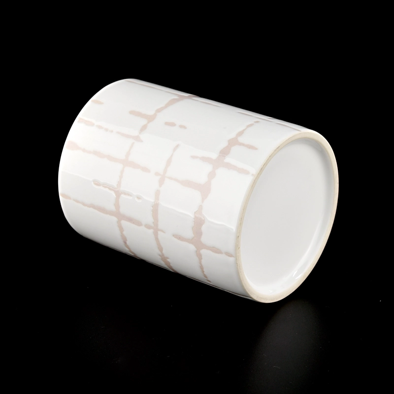 400ml New design white porcelain candle jars wholesales