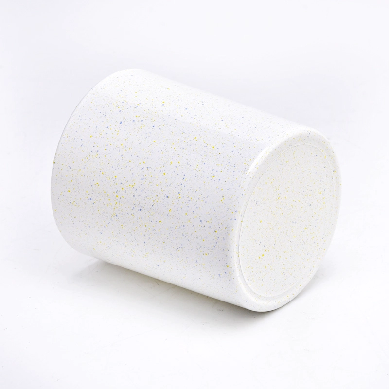 white luxury glass candle vessel custom round glass candle jars