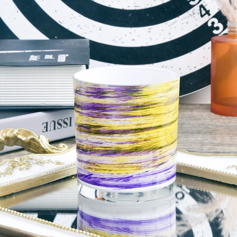 Popular glass candle container customized glass jars wholesale